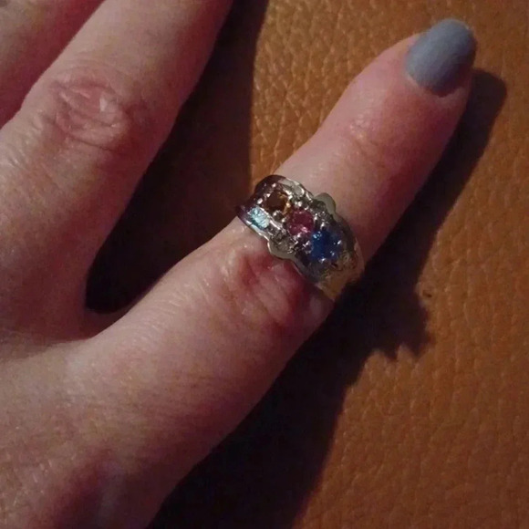 💙🌹Gold-plated Mother's ring. White - Picture 6 of 7